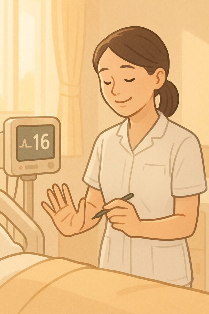 呼吸の観察シーン