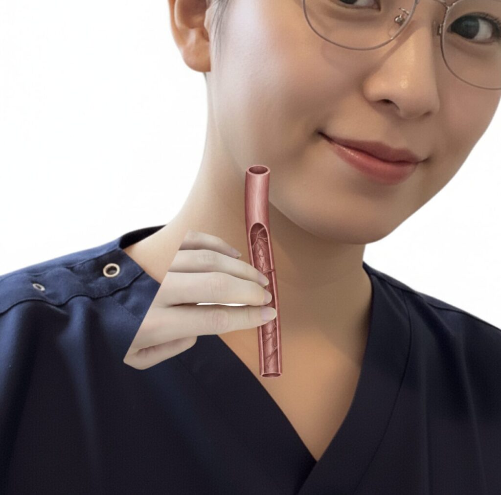 総頚動脈の触れ方　探し方