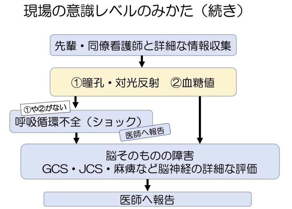 意識レベルの見方と対応２