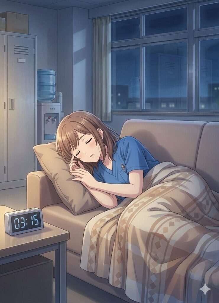 仮眠中の看護師