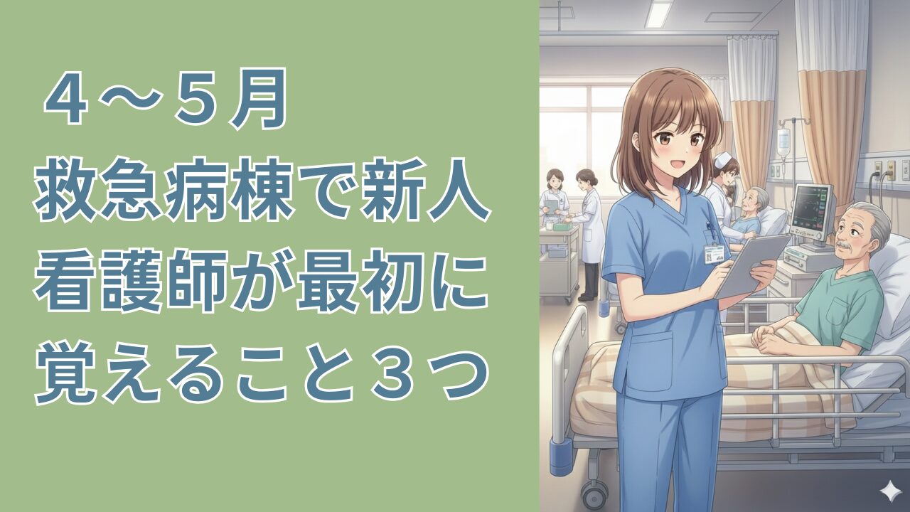 ４〜５月、救急病棟の新人看護師が最初に覚える３つのこと