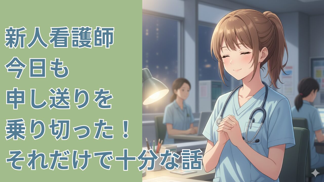 新人看護師、今日も申し送りを乗り切った！それだけで十分な話