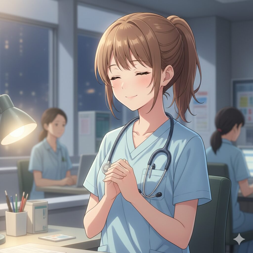 安心した看護師