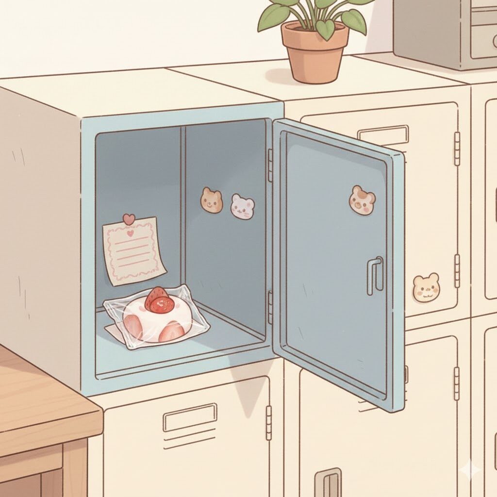 ロッカーに入ったお菓子