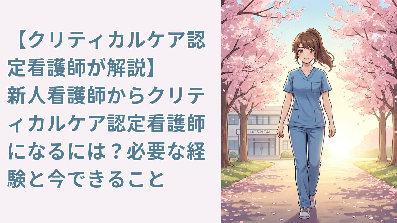 【クリティカルケア認定看護師が解説】新人看護師からクリティカルケア認定看護師になるには？必要な経験と今できること