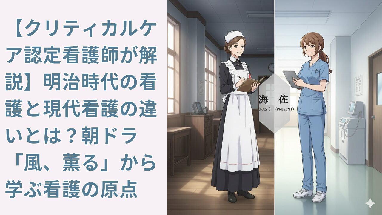 【クリティカルケア認定看護師が解説】明治時代の看護と現代看護の違いとは？朝ドラ「風、薫る」から学ぶ看護の原点