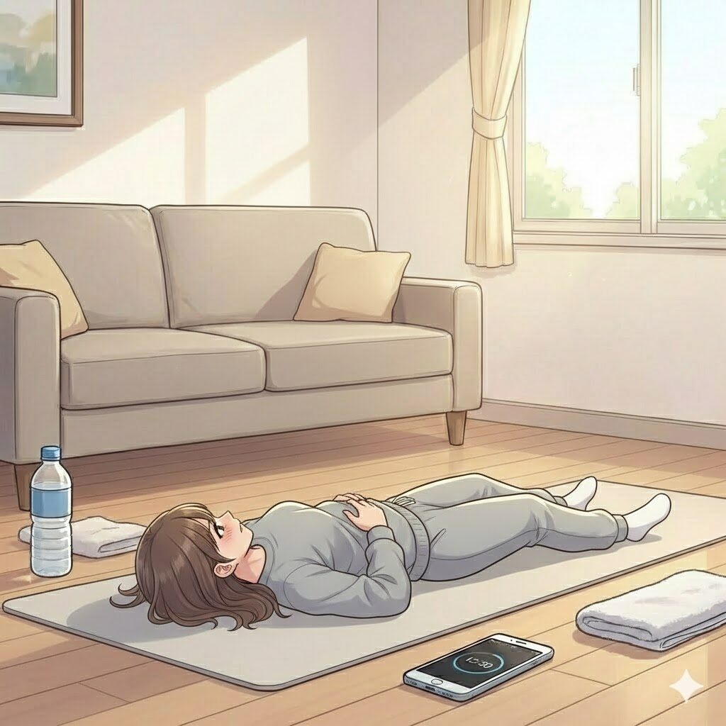 ドローインをやっている看護師