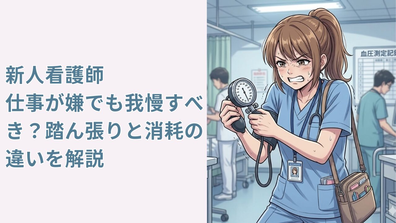 新人看護師｜仕事が嫌でも我慢すべき？踏ん張りと消耗の違いを解説