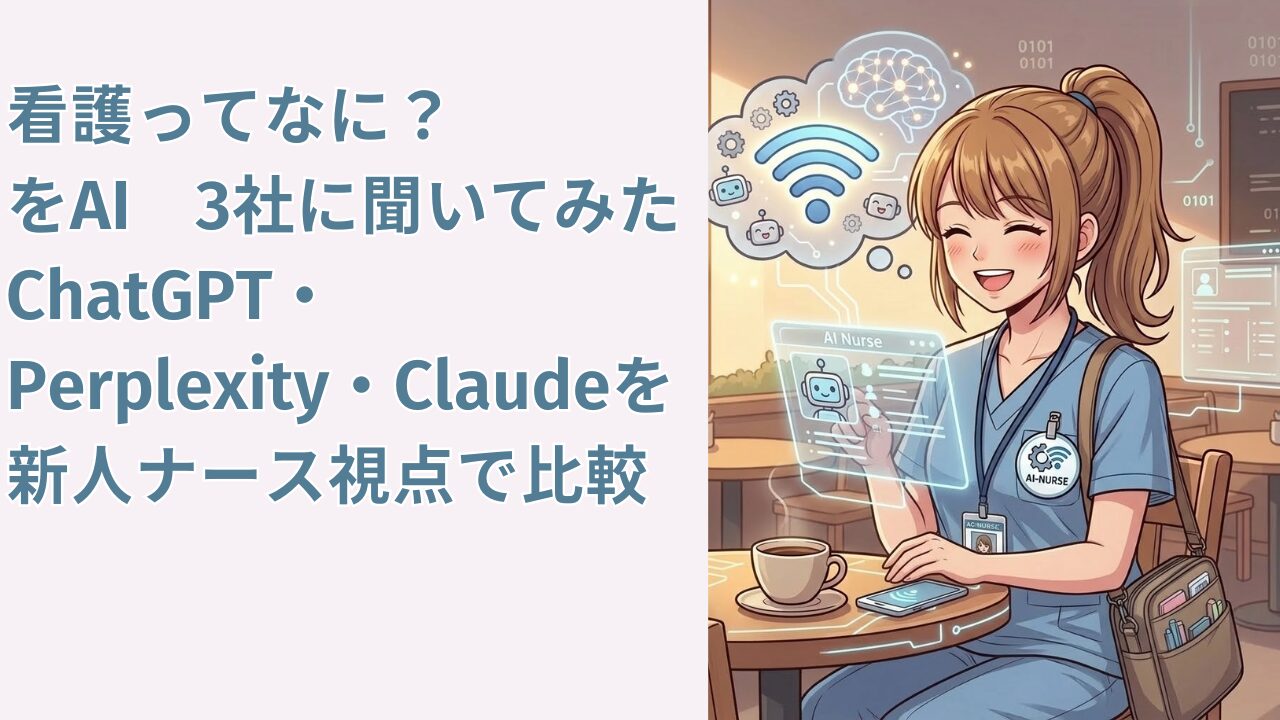 看護ってなに？をAI3社に聞いてみた｜ChatGPT・Perplexity・Claudeを新人ナース視点で比較