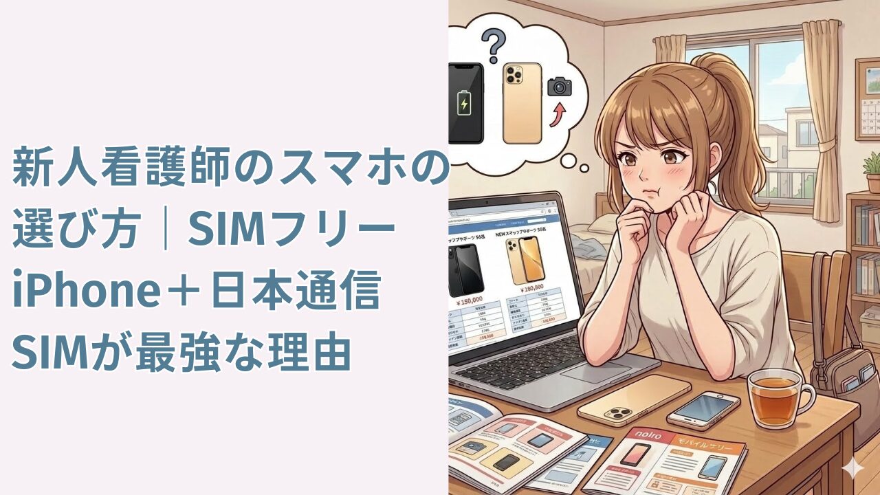 新人看護師のスマホの選び方｜SIMフリーiPhone＋日本通信SIMが最強な理由