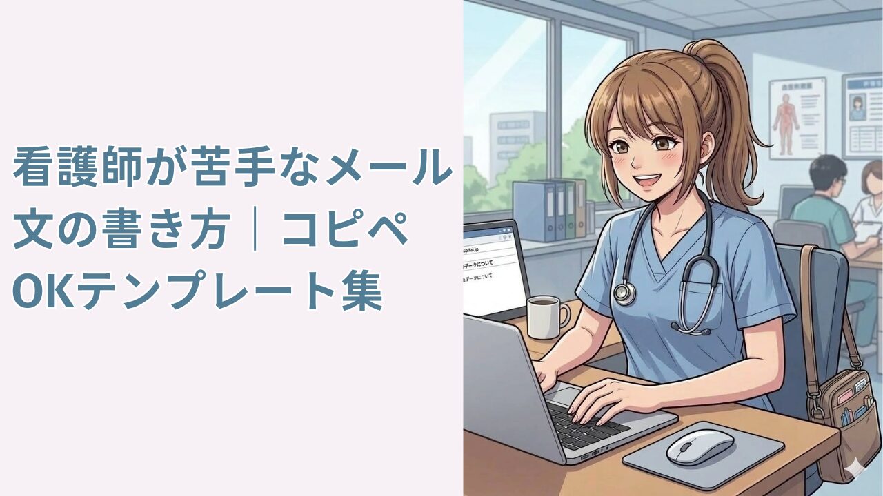 看護師が苦手なメール文の書き方｜コピペOKテンプレート集