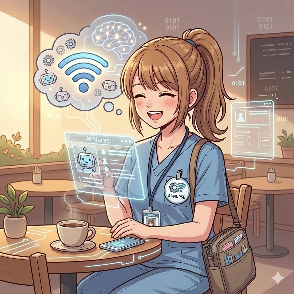 AIを使う看護師