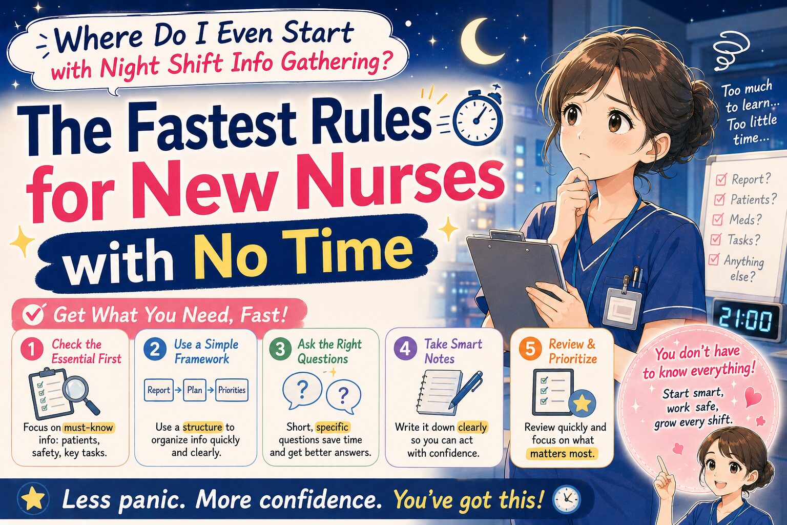 Where Do I Even Start with Night Shift Info Gathering? The Fastest Rules for New Nurses with No Time