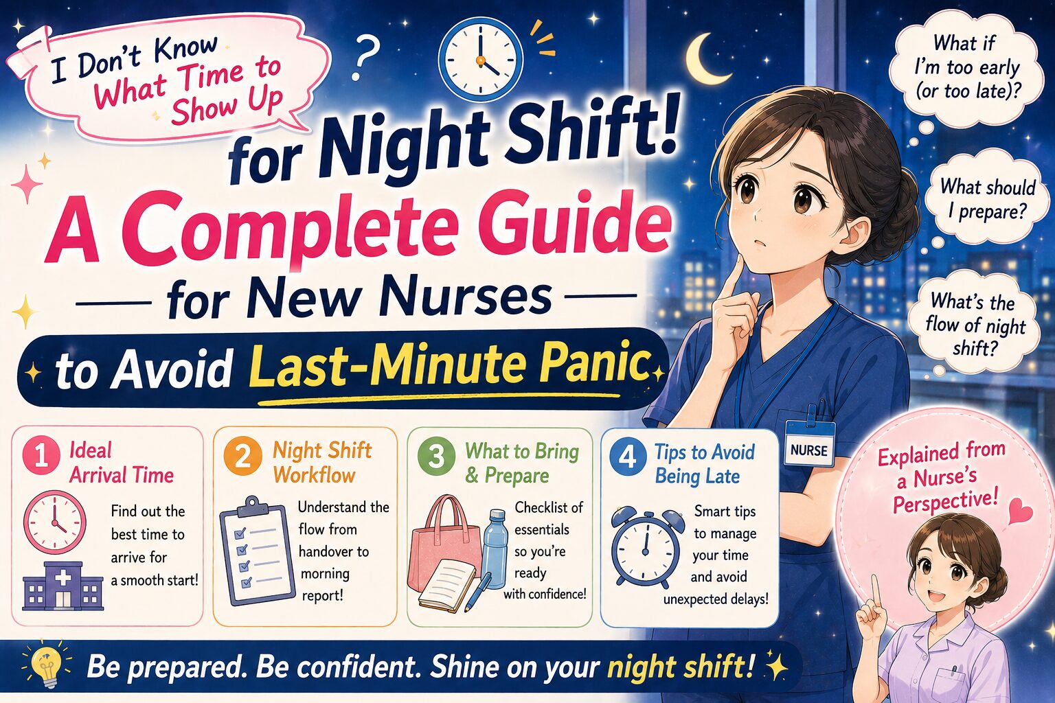 I Don't Know What Time to Show Up for Night Shift! A Complete Guide for New Nurses to Avoid Last-Minute Panic